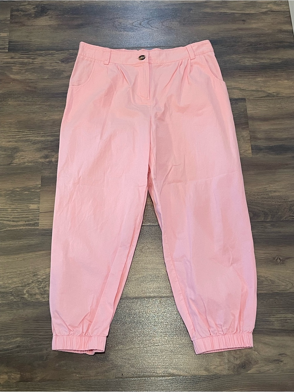 Halara Pink Cotton Jogger Pants Women’s Large Balloon Ankle Casual Lounge